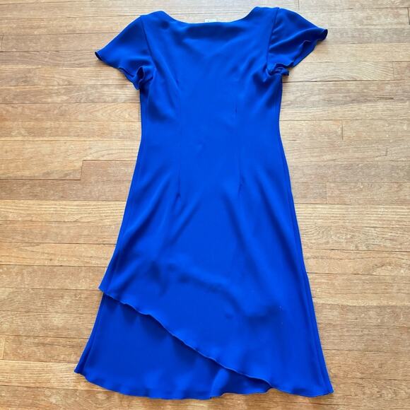 S.L. Fashion blue short sleeve midi dress size 10 b8 - Picture 3 of 3